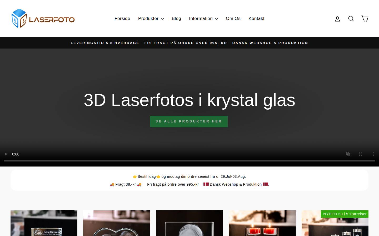 fotoblok.dk homepage screenshot