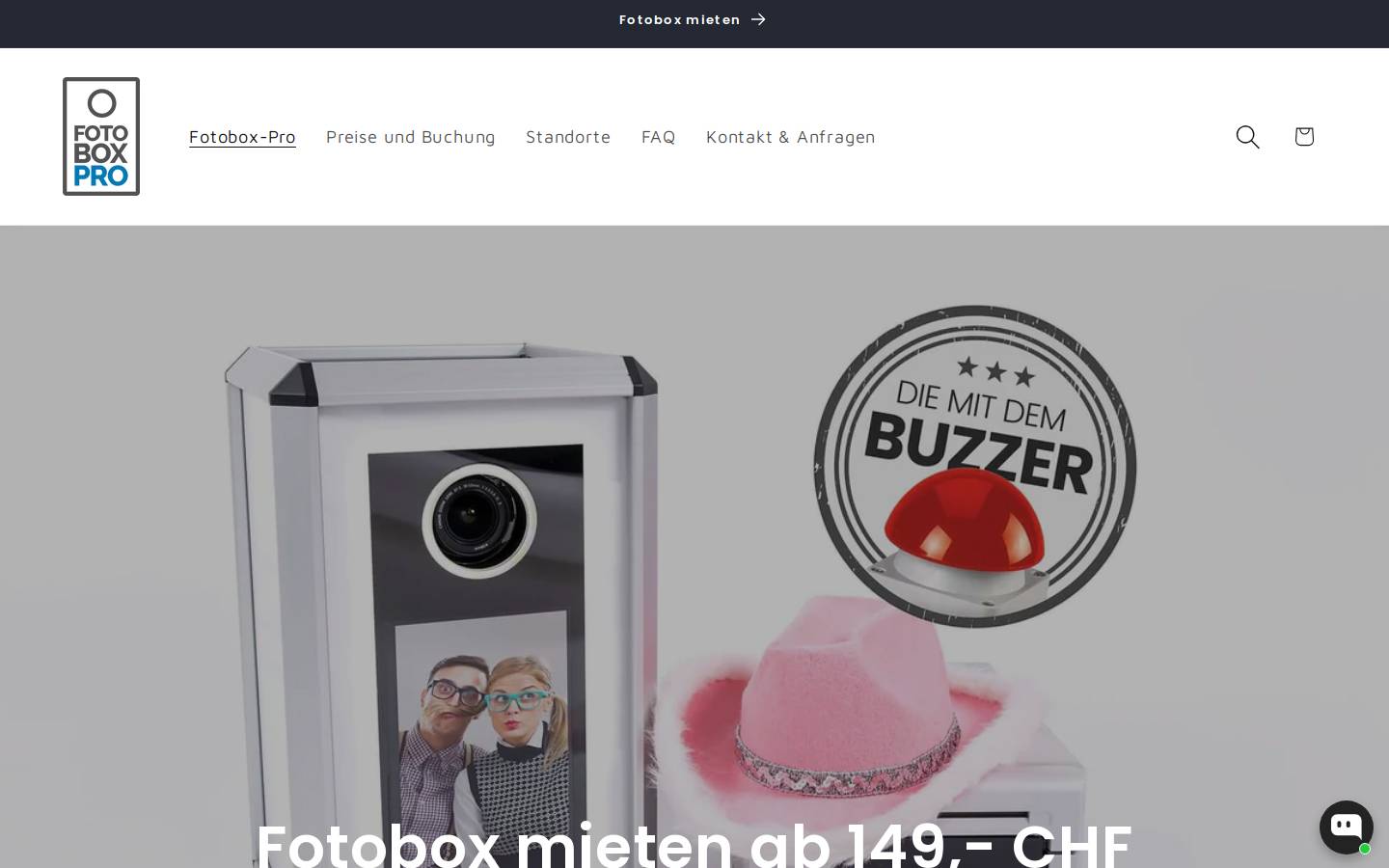 fotobox-pro.com homepage screenshot