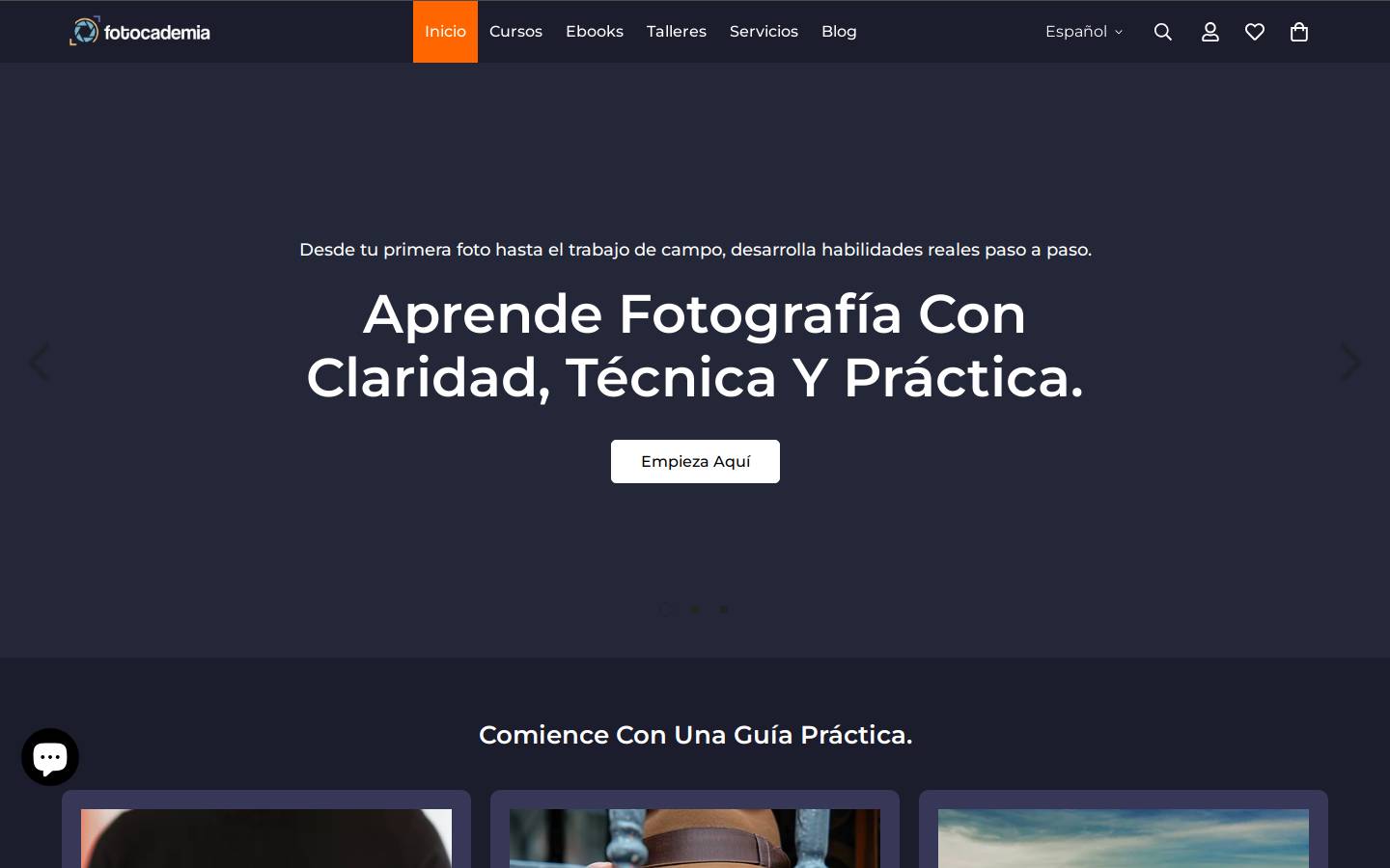fotocademia.com homepage screenshot