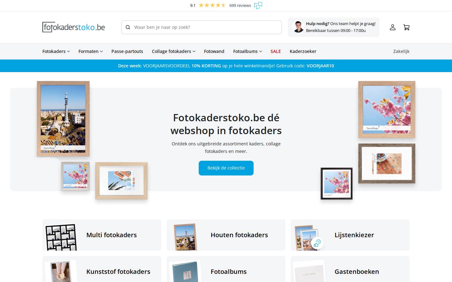 fotokaderstoko.be homepage screenshot