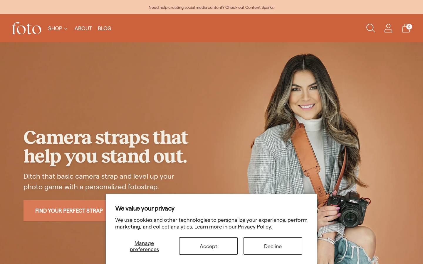 fotostrap.com homepage screenshot