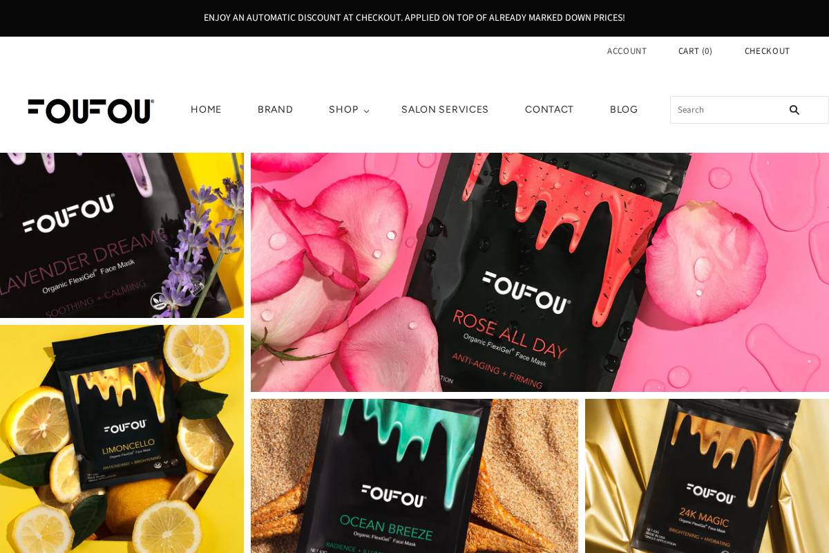 foufoucosmetics.com homepage screenshot