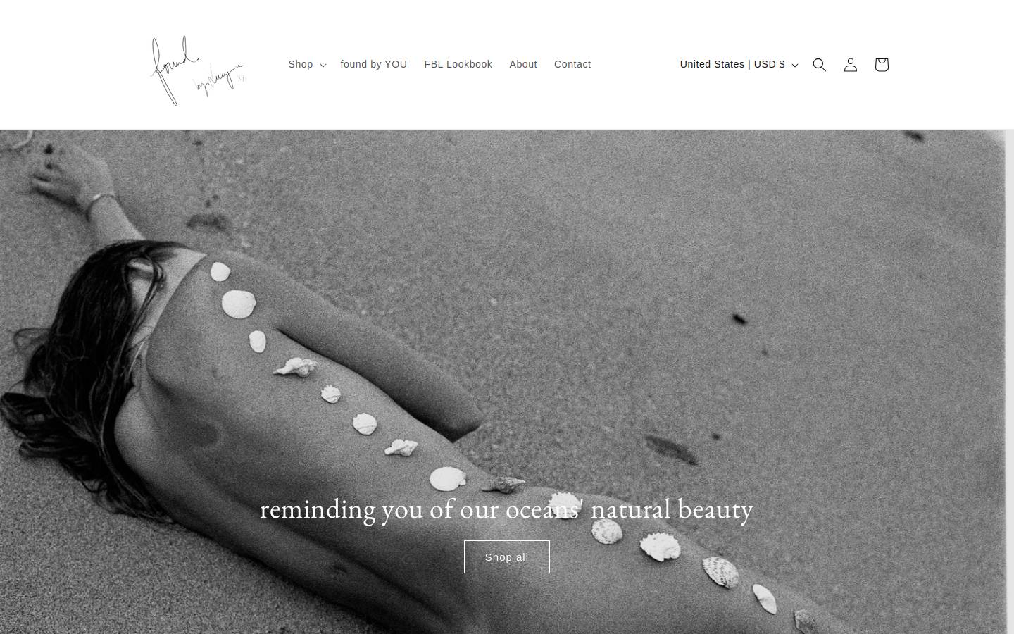 foundbylucy.com homepage screenshot