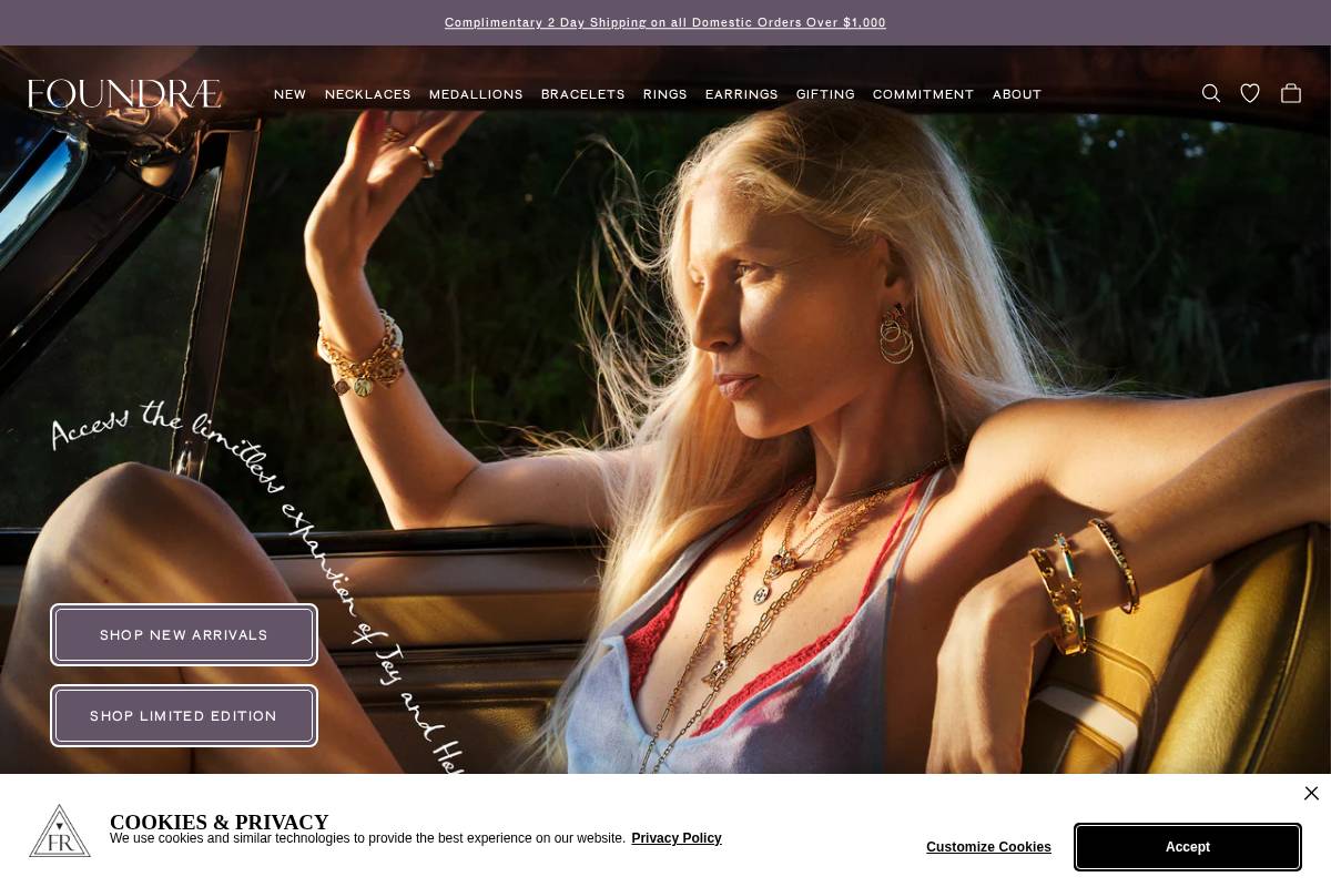 foundrae.com homepage screenshot