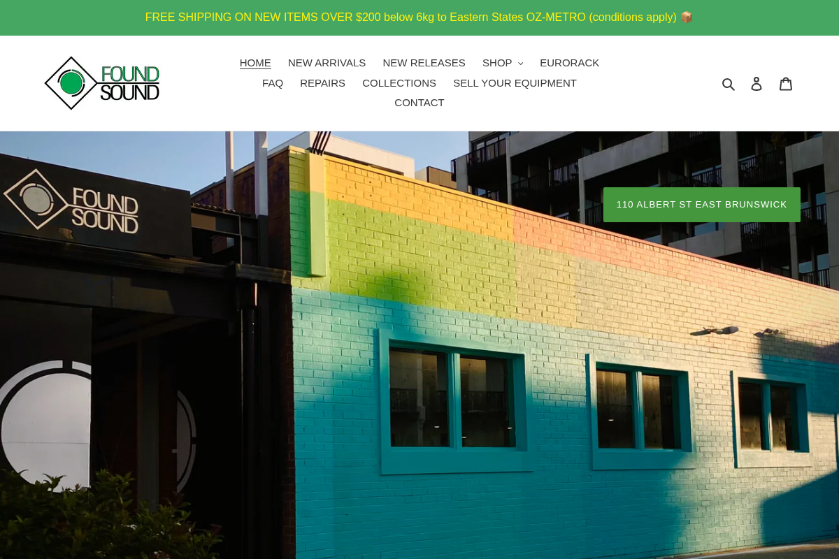 Found Sound homepage screenshot