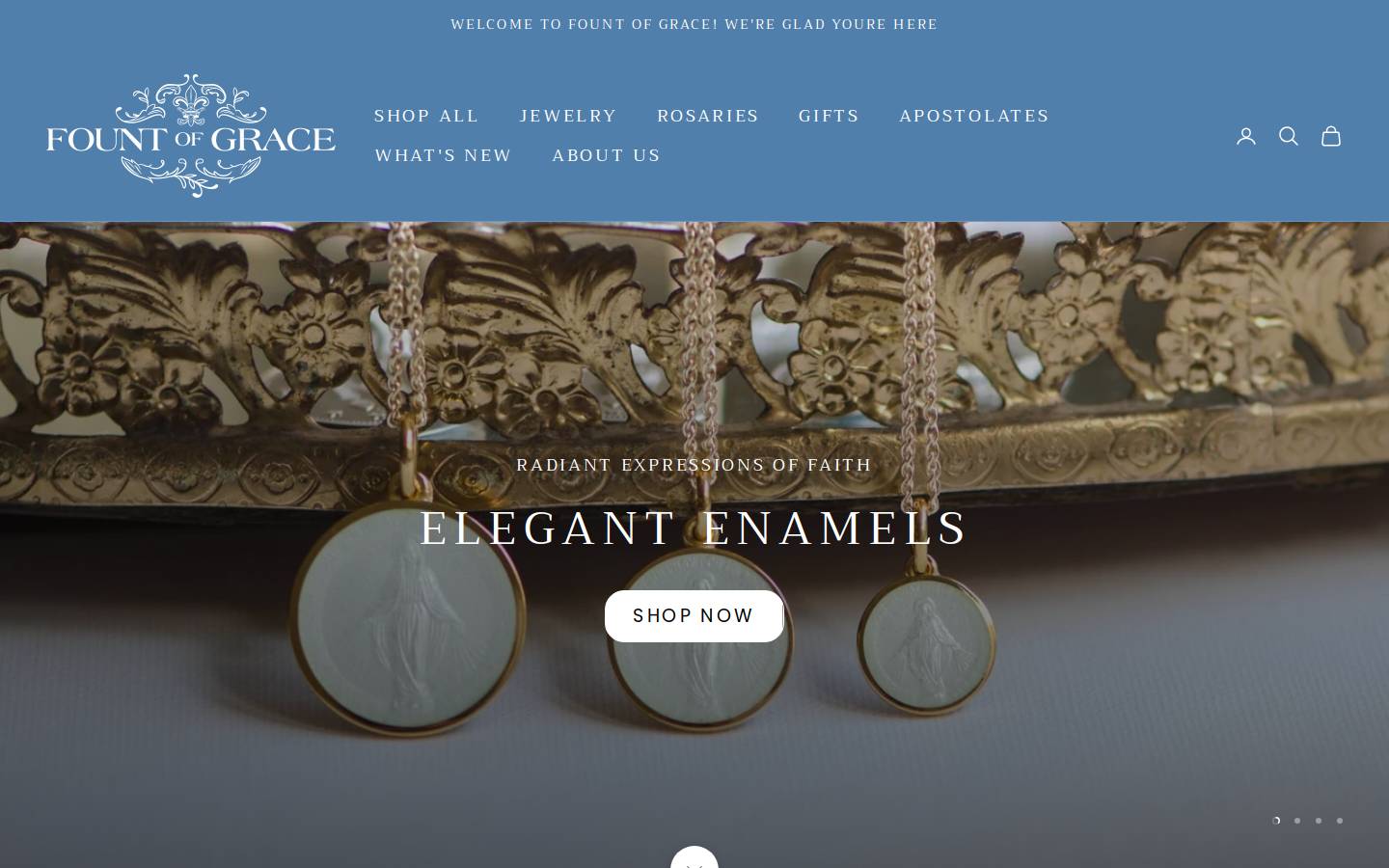 fountofgrace.com homepage screenshot