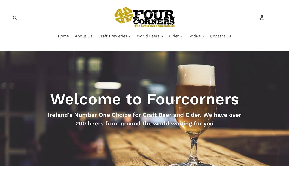 fourcorners.ie homepage screenshot
