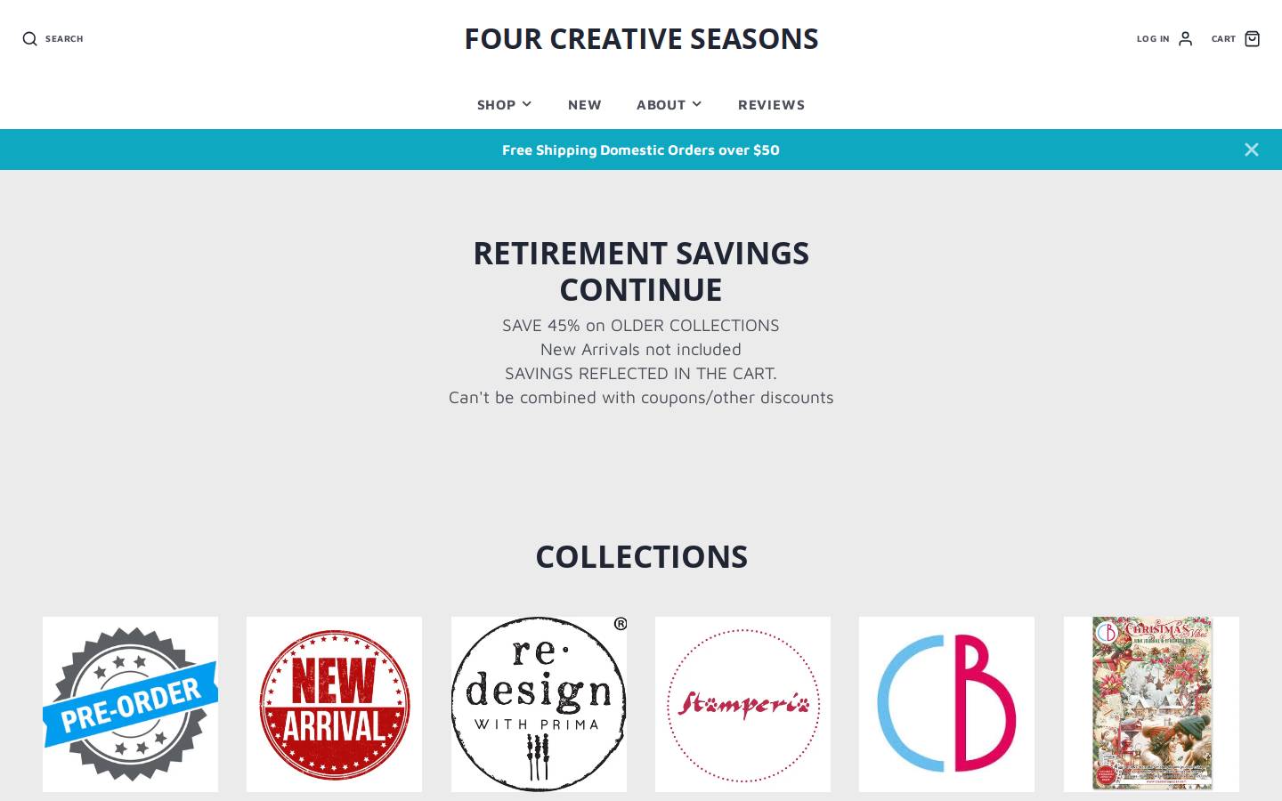 fourcreativeseasons.com homepage screenshot
