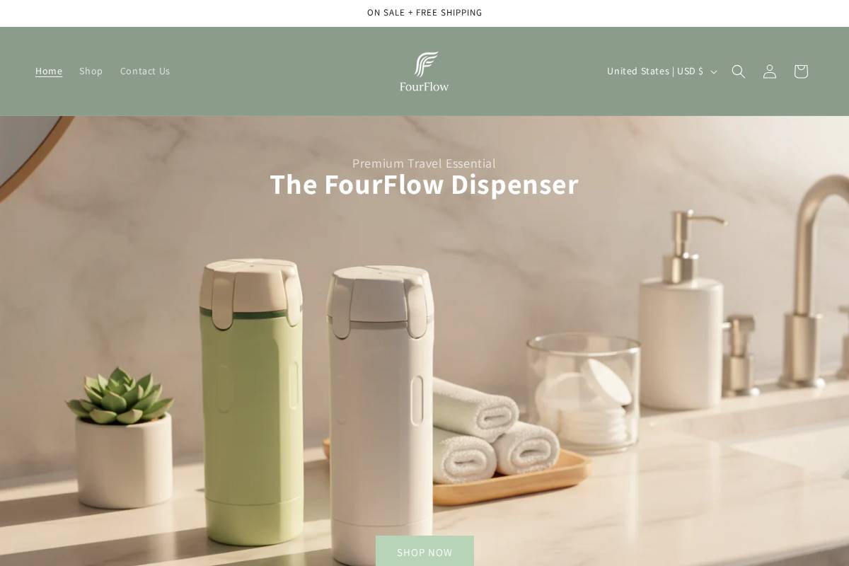 fourflowtravel.com homepage screenshot