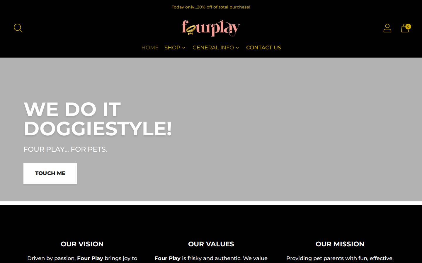 fourplayonline.com homepage screenshot