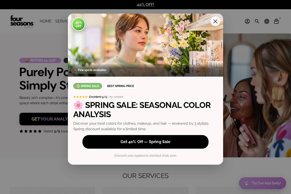 Four Seasons Hotels and Resorts homepage screenshot