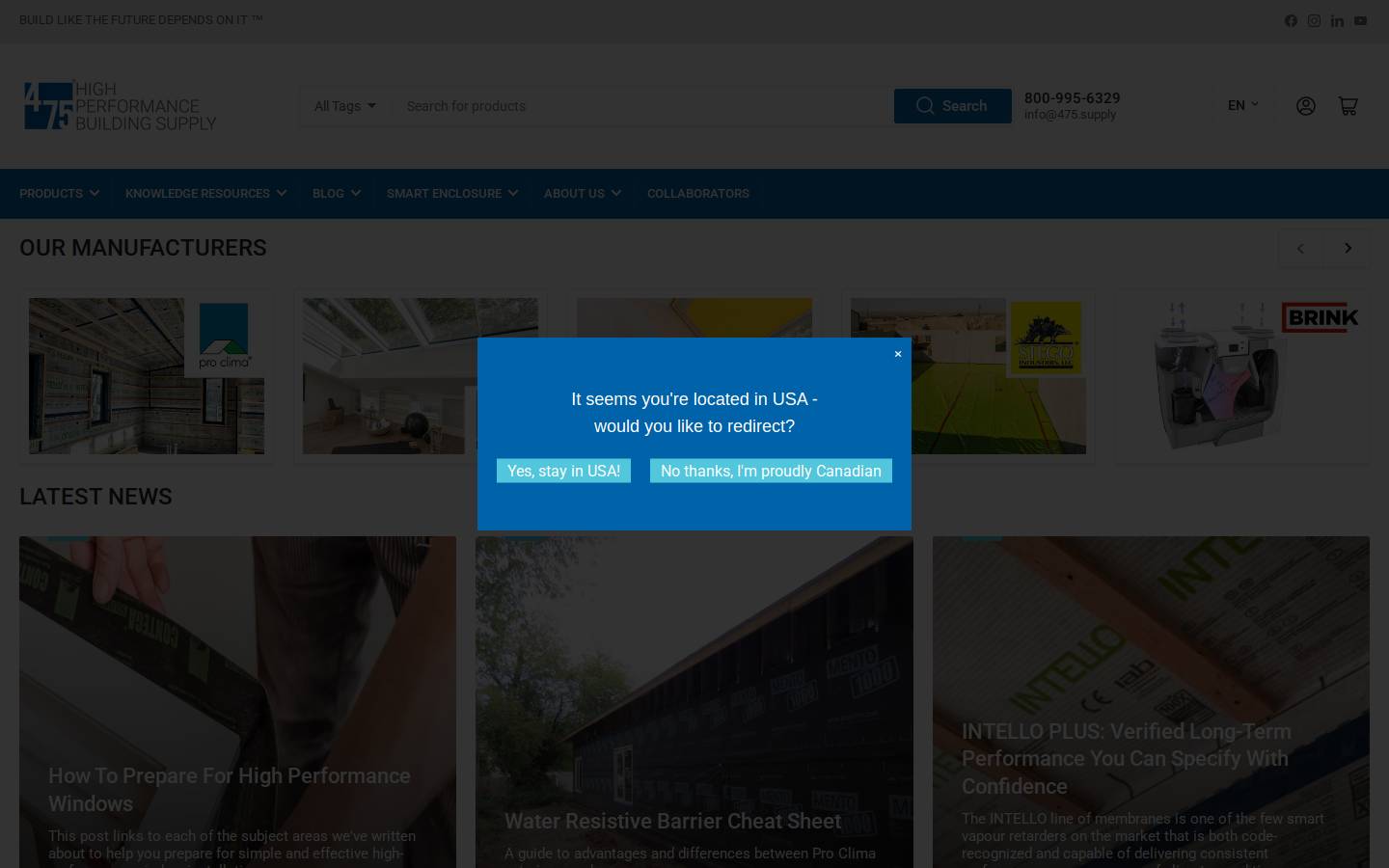 Foursevenfive homepage screenshot