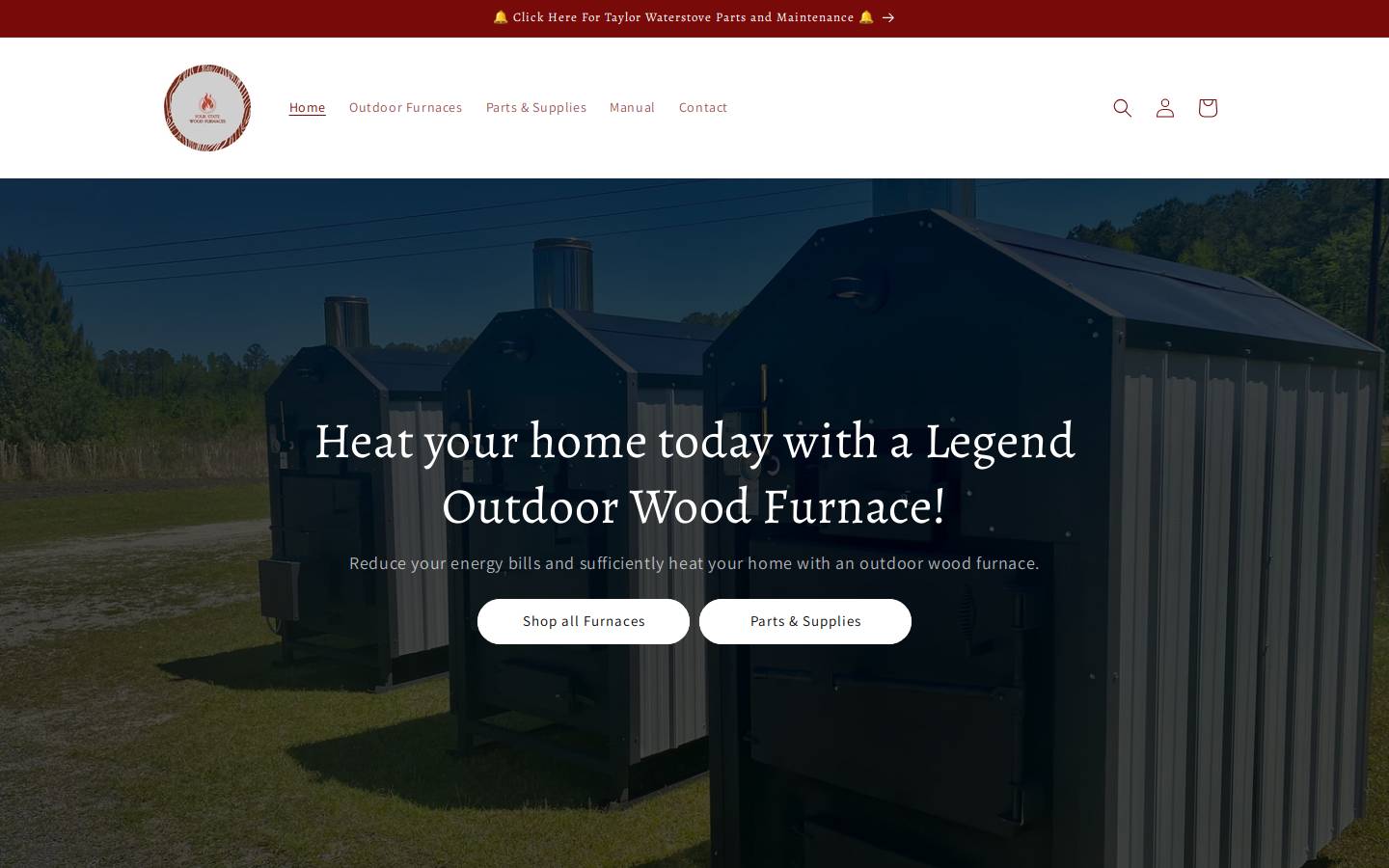 fourstatewoodfurnaces.com homepage screenshot