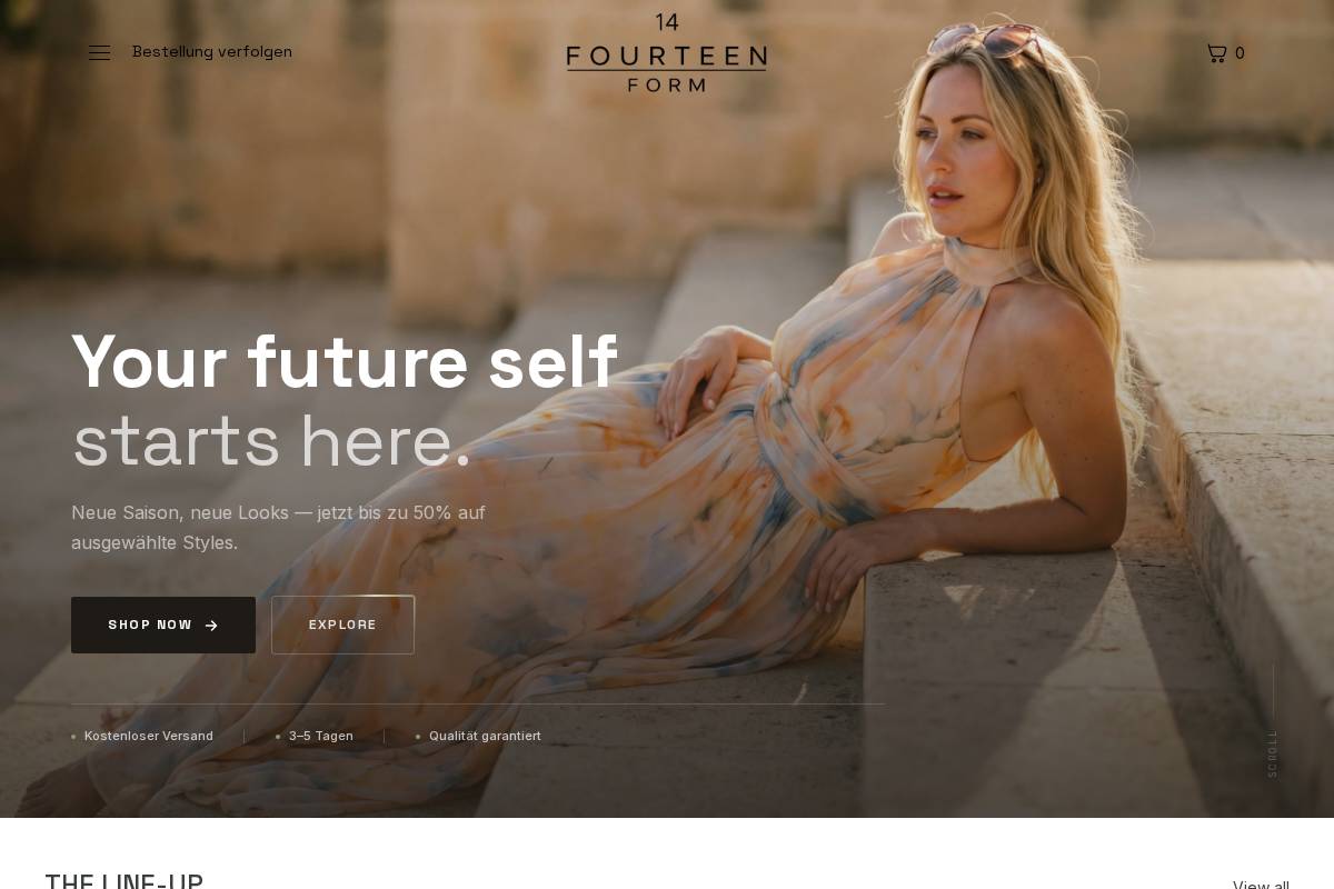 Fourteenform homepage screenshot