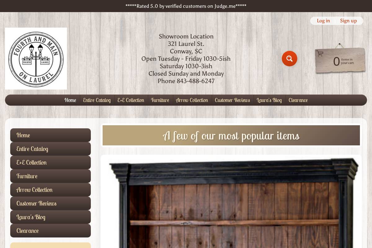 fourthandmain843.com homepage screenshot