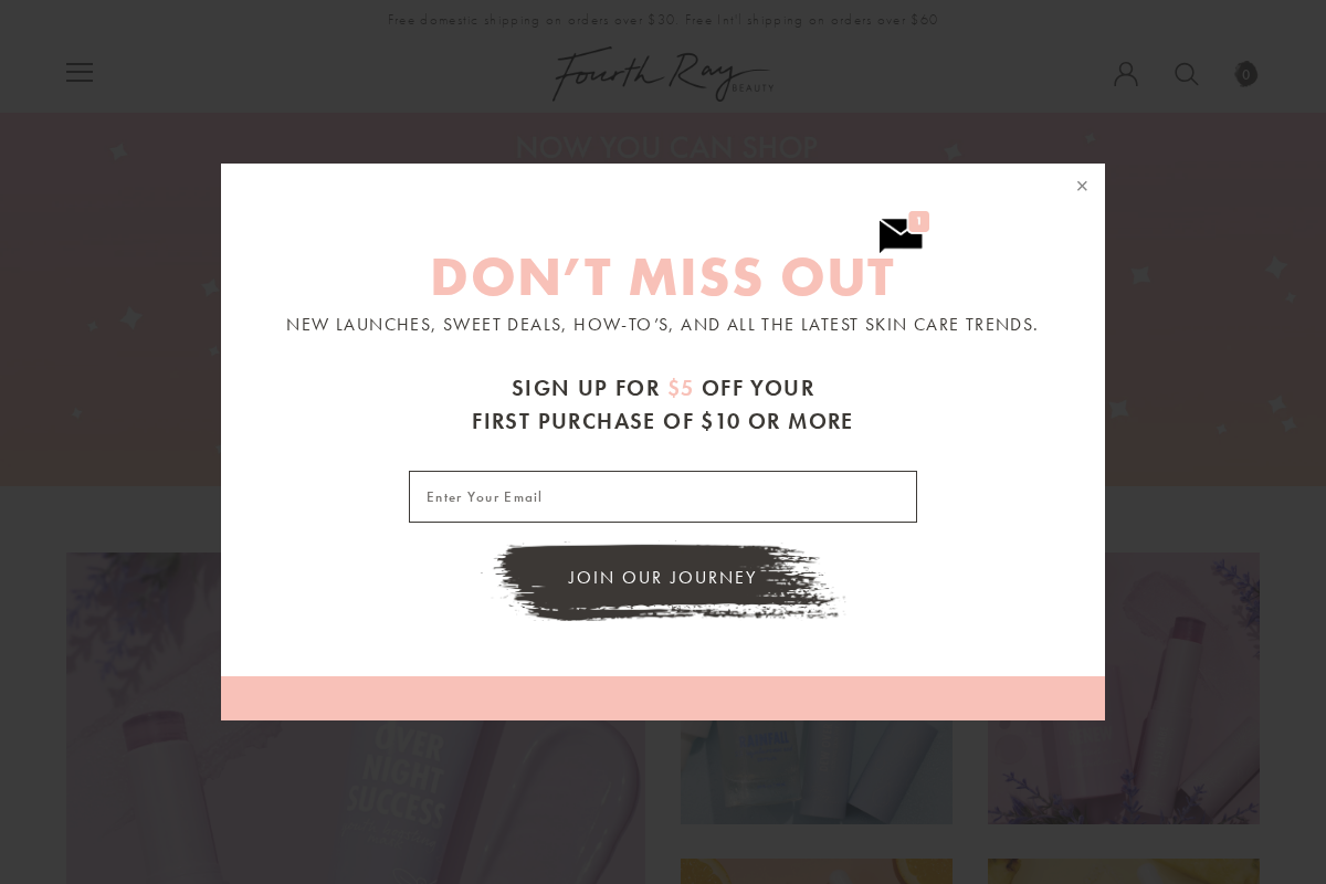 FourthRayBeauty homepage screenshot