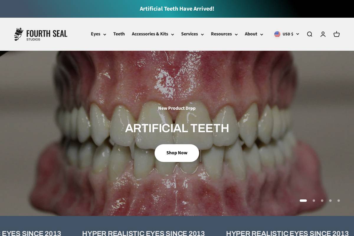 Fourth Seal Studios homepage screenshot