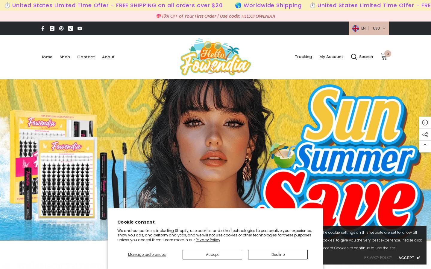 fowendia.com homepage screenshot