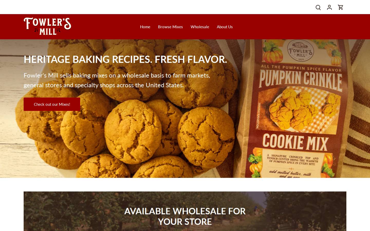 fowlers-mill.com homepage screenshot