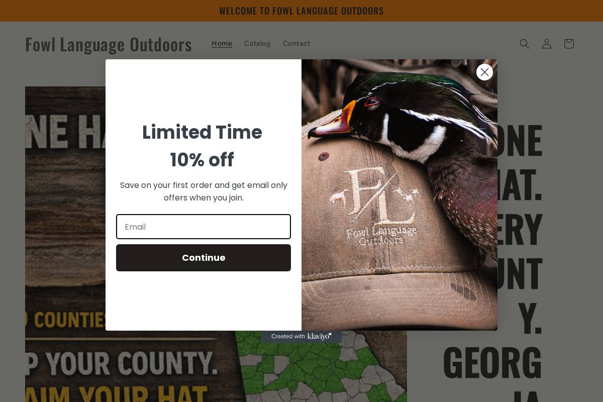 fowllanguageoutdoorsllc.com homepage screenshot