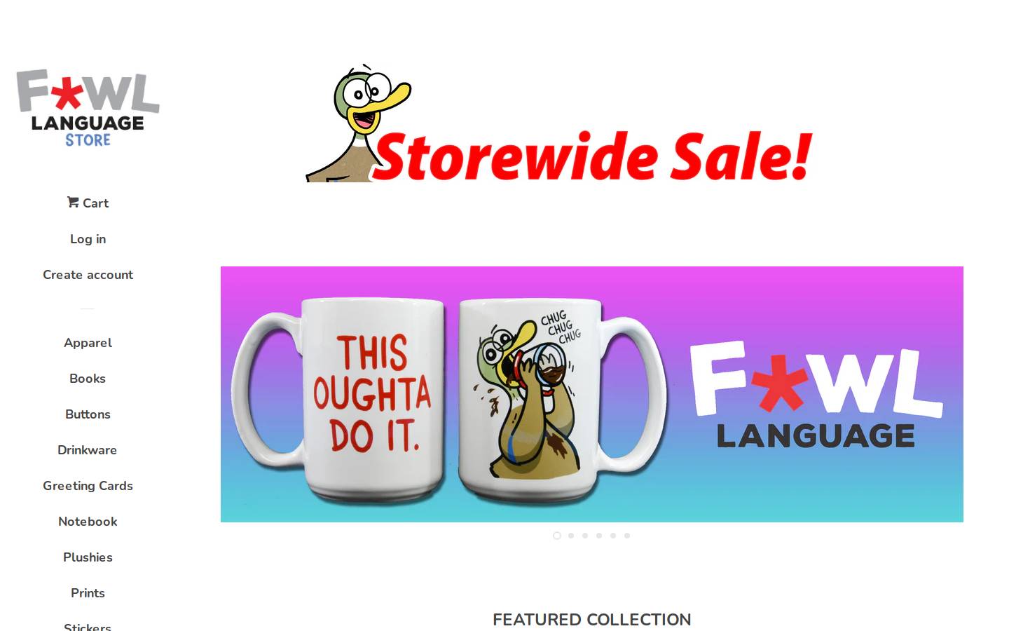 fowllanguagestore.com homepage screenshot