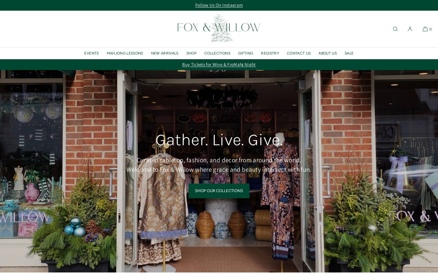 fox-willow.com homepage screenshot
