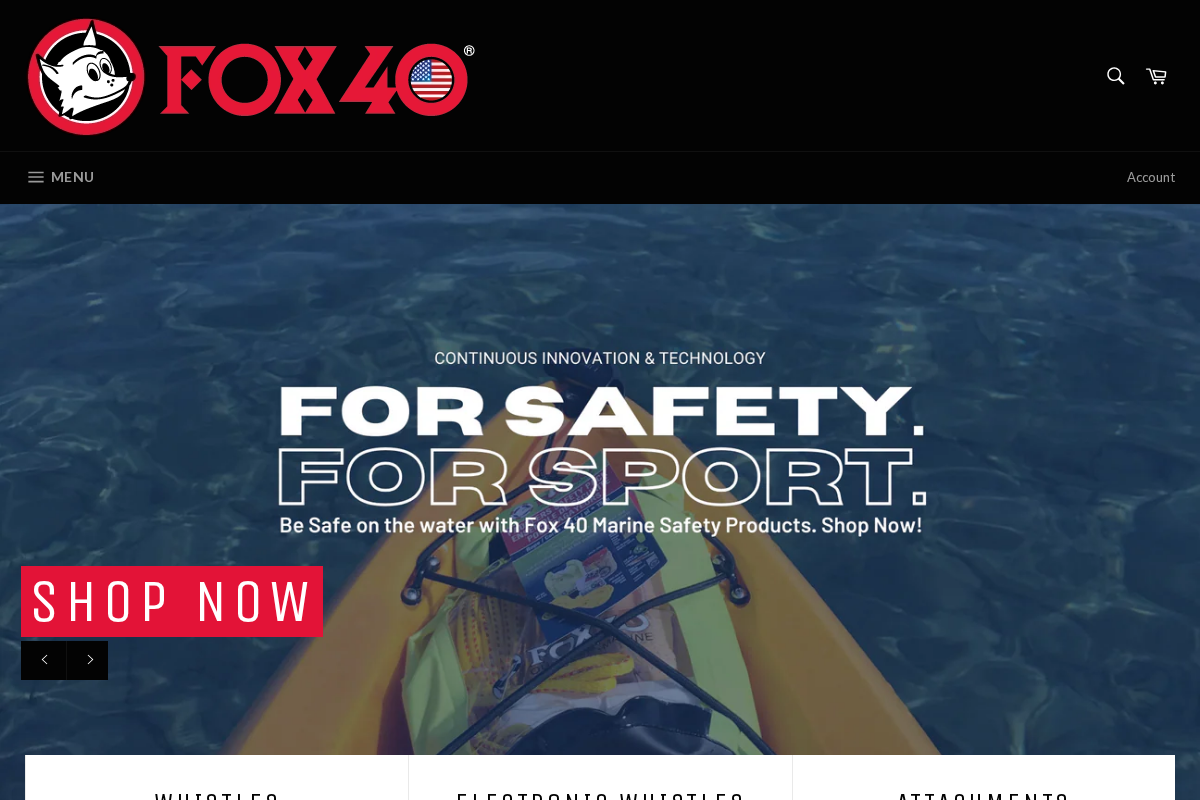 Fox 40 USA homepage screenshot