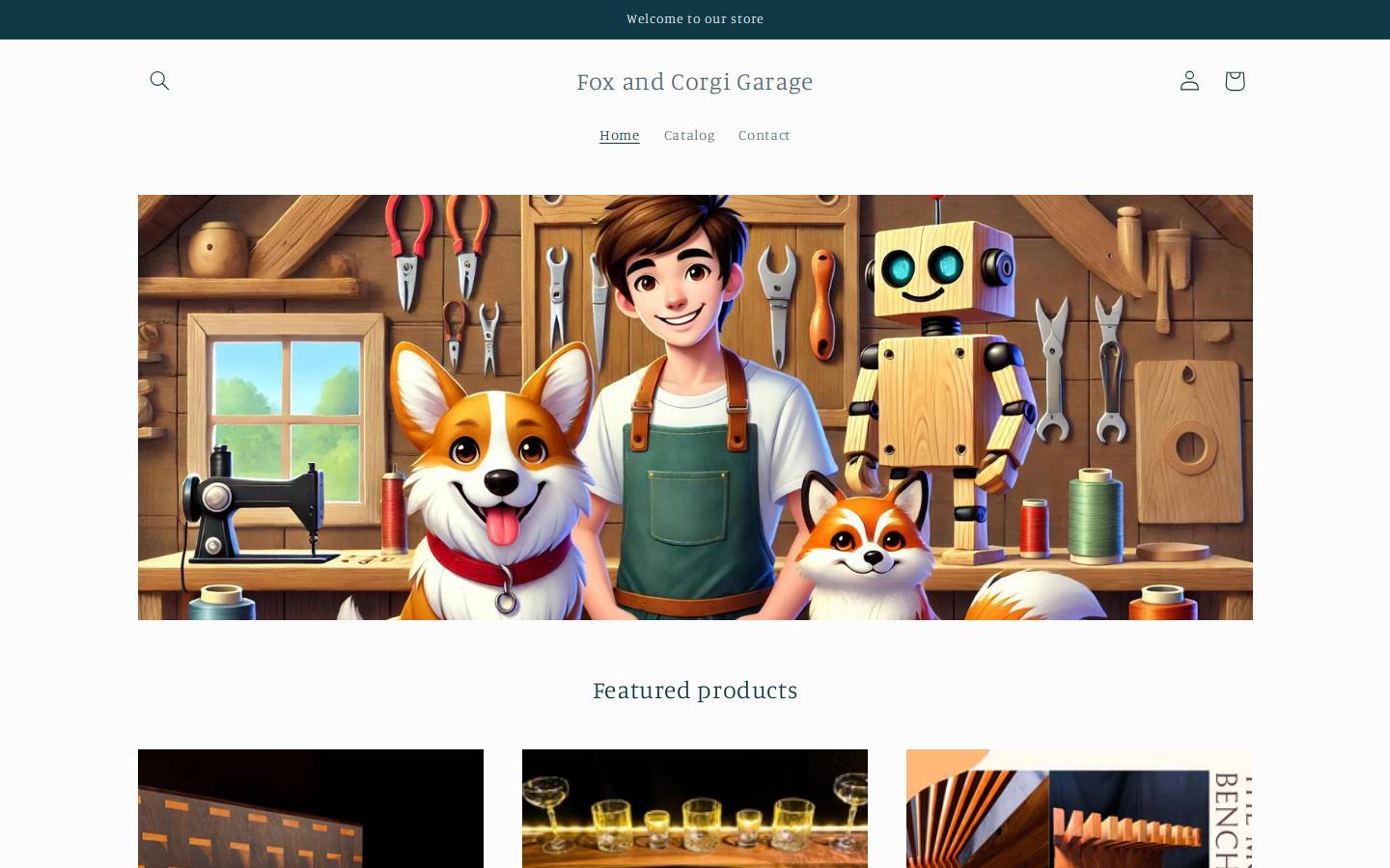 foxandcorgi.com homepage screenshot