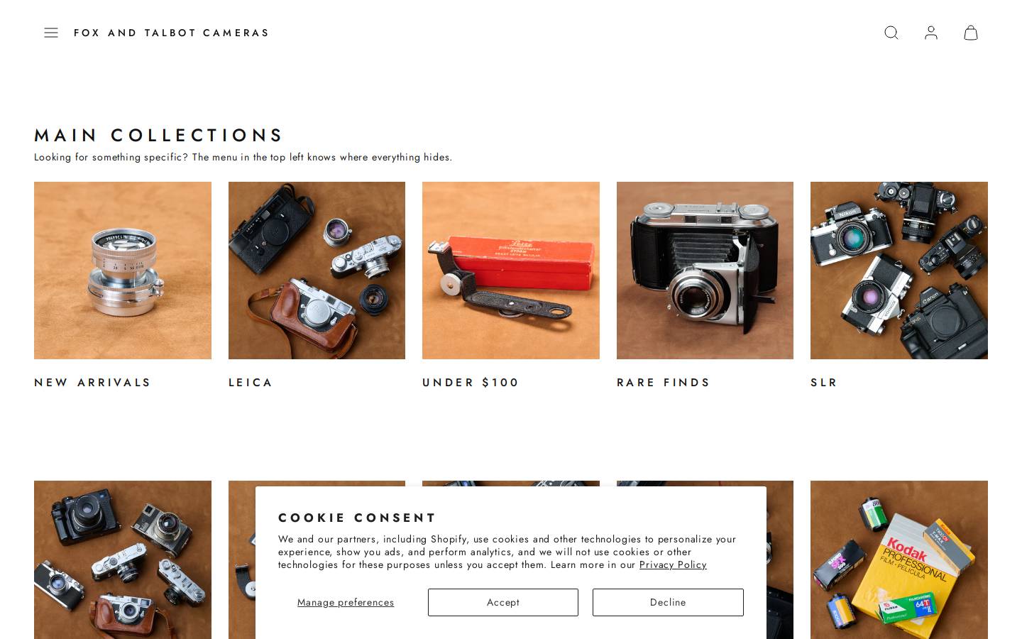 Foxandtalbot homepage screenshot