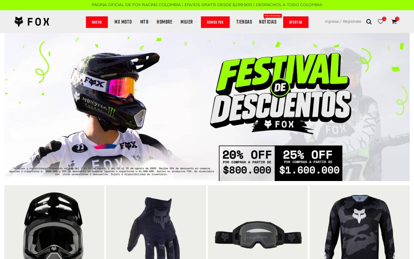 foxcolombia.co homepage screenshot
