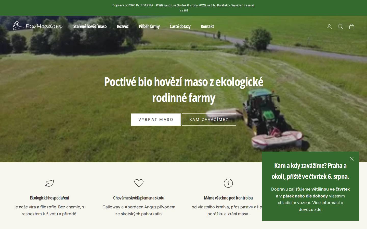 foxeshop.cz homepage screenshot