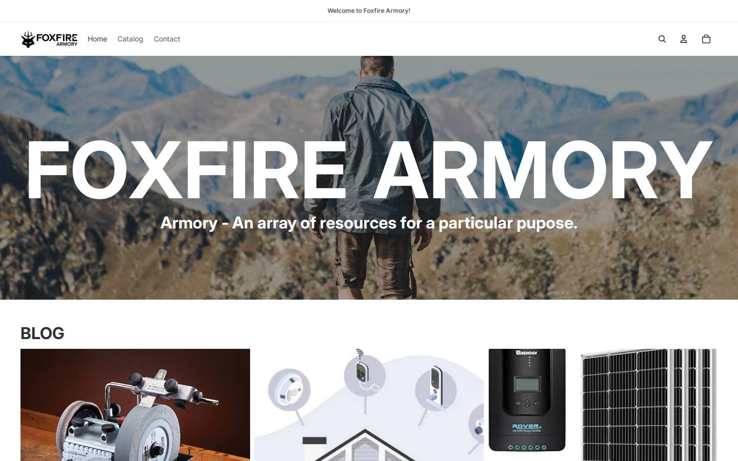 foxfirearmory.com homepage screenshot