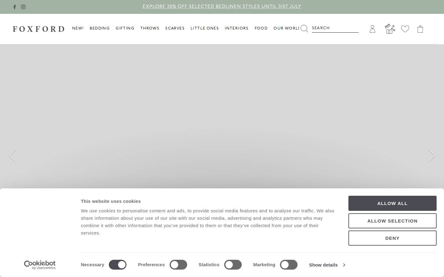 FOXFORD homepage screenshot