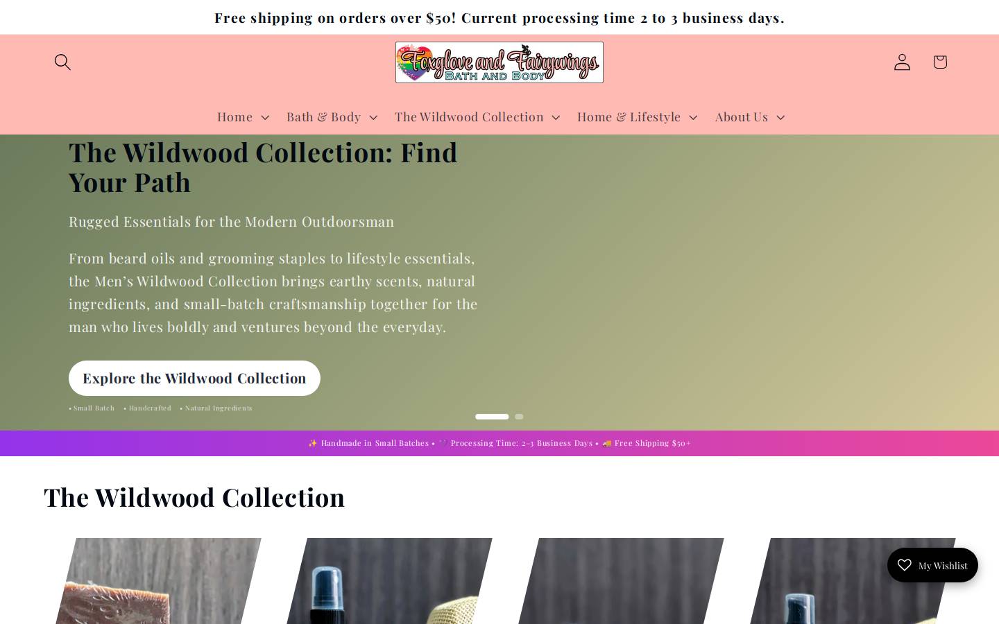 foxgloveandfairywings.com homepage screenshot