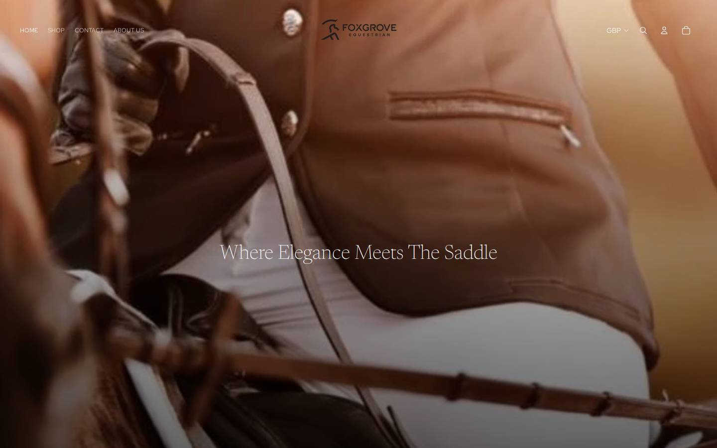 foxgroveequestrian.com homepage screenshot