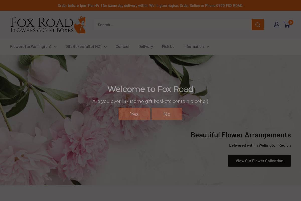 foxroad.co.nz homepage screenshot