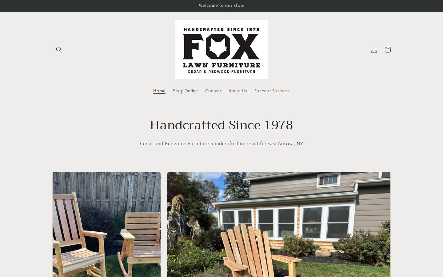 foxslawnfurniture.com homepage screenshot