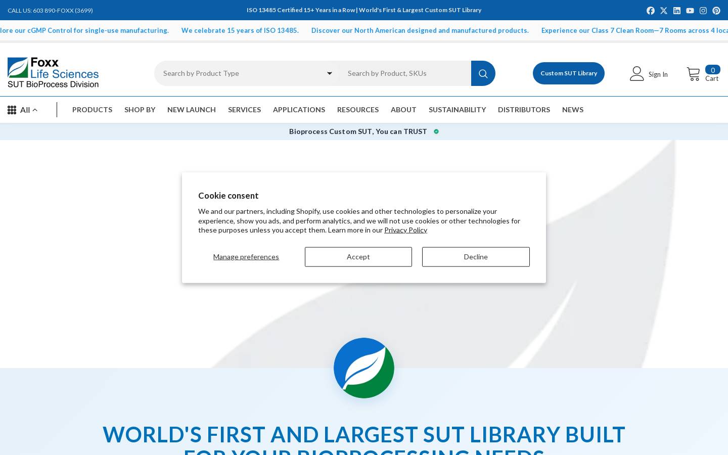 foxxbioprocess.com homepage screenshot