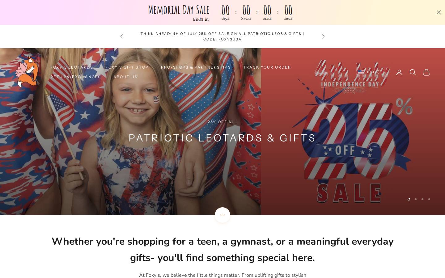 foxys.com homepage screenshot