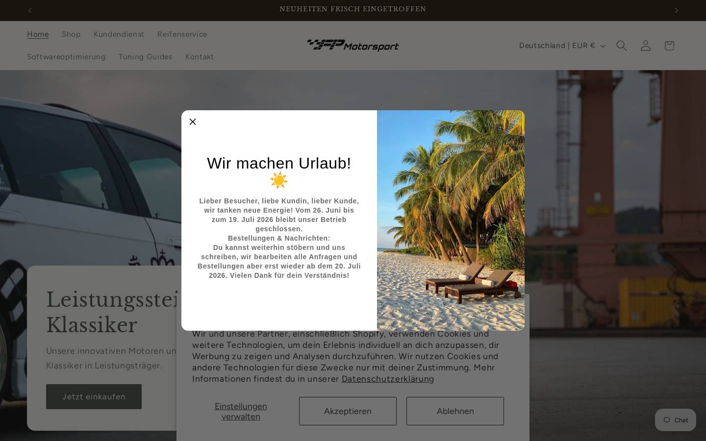 fpmotorsport.de homepage screenshot