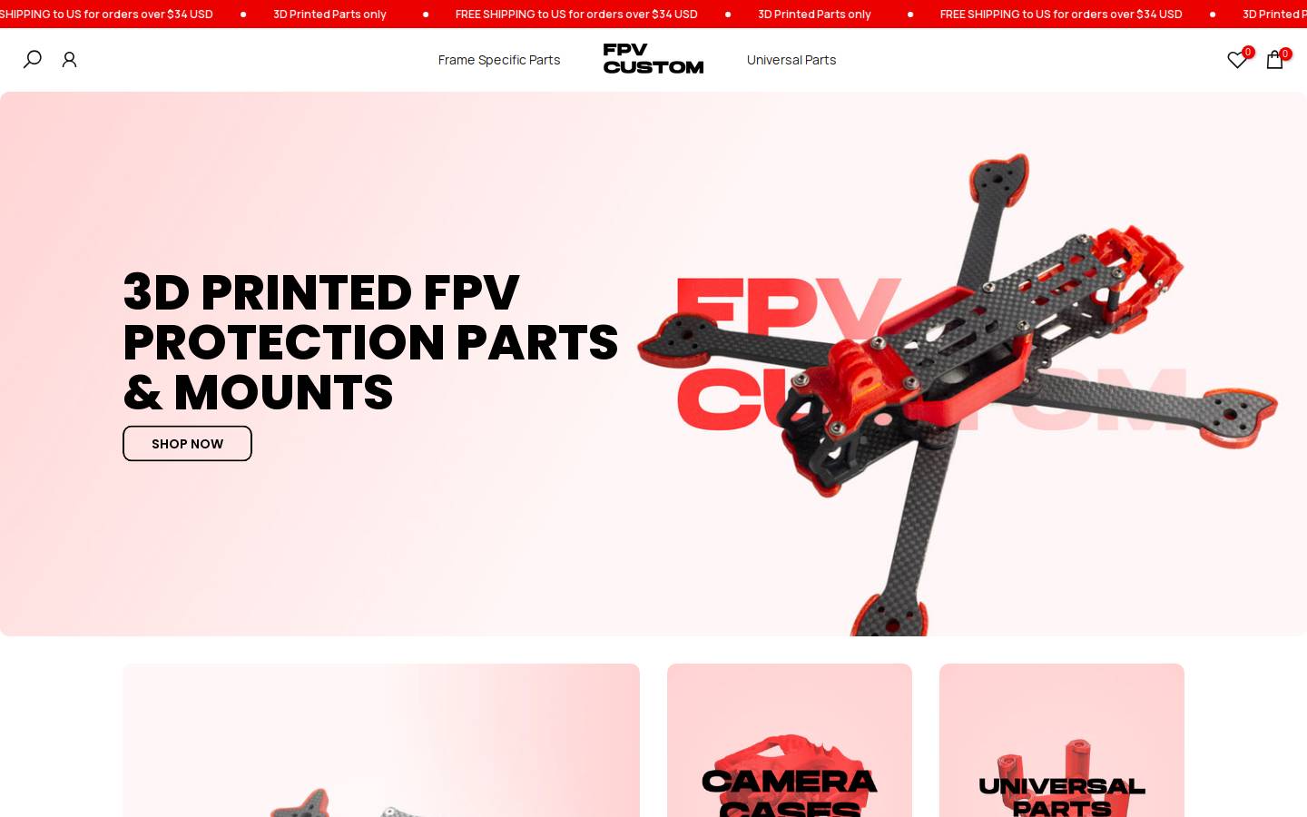 fpvcustom.com homepage screenshot
