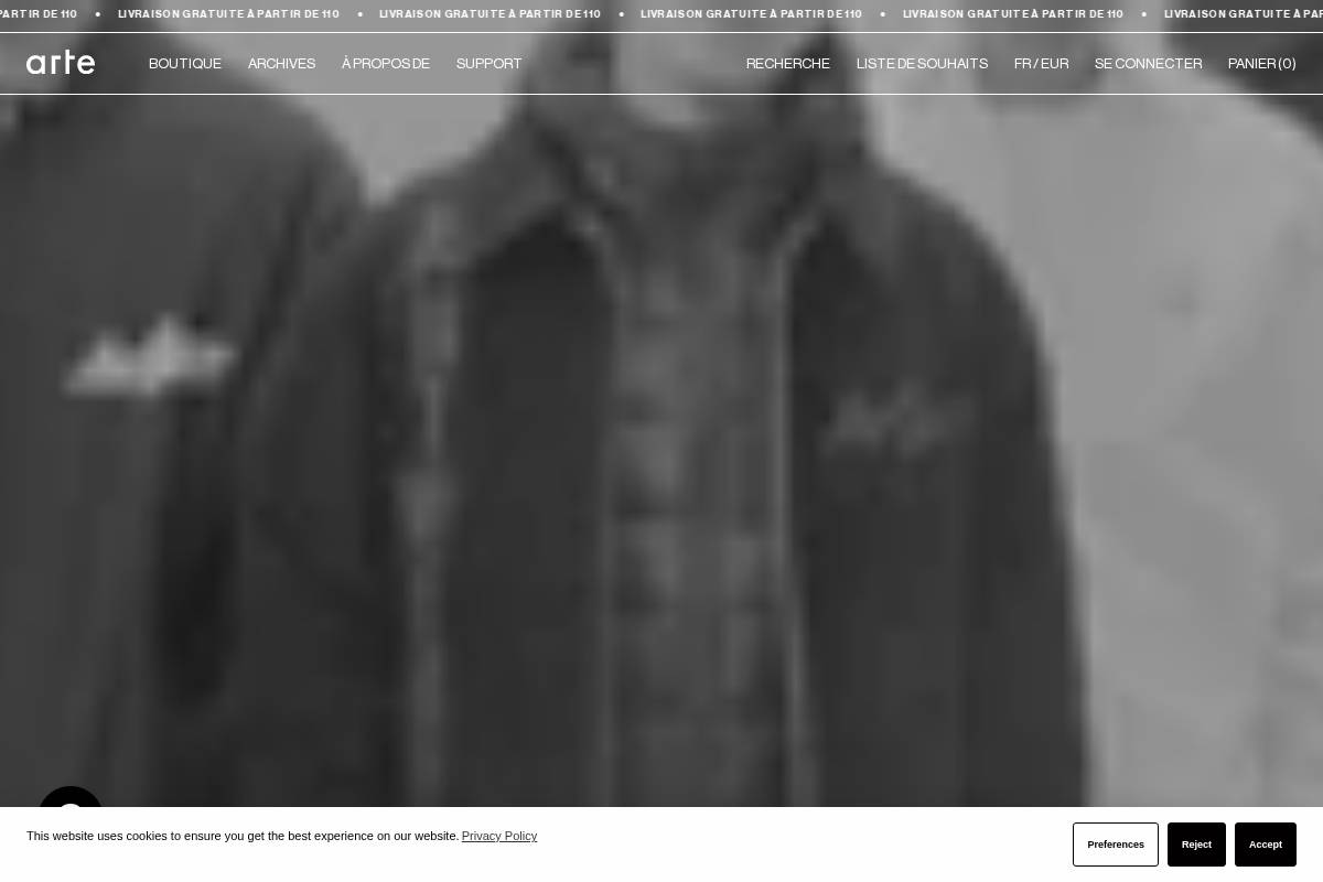 fr.arte-antwerp.com homepage screenshot
