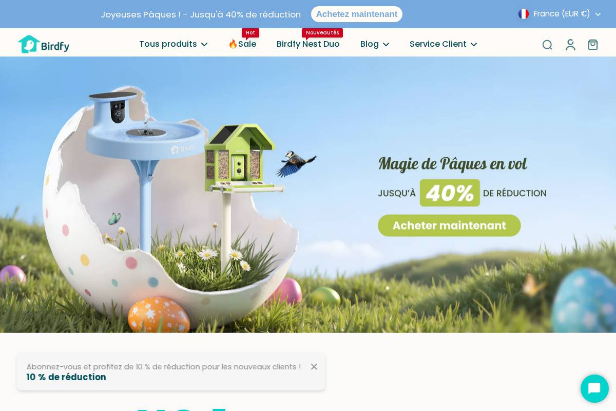 Fr Birdfy homepage screenshot