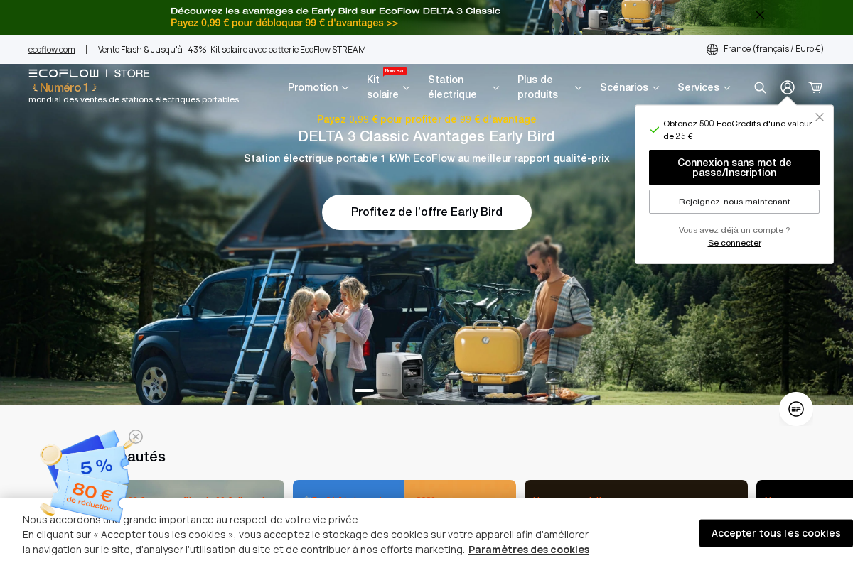 EcoFlow France homepage screenshot