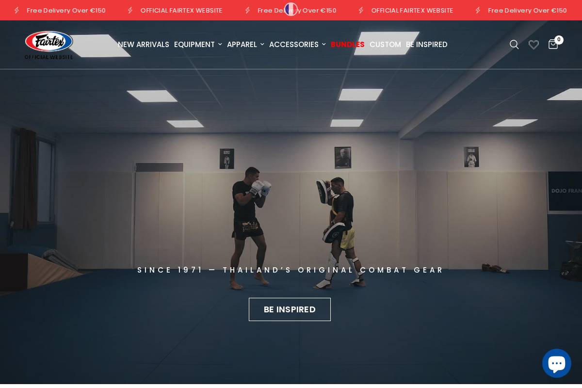 fr.fairtex.com homepage screenshot