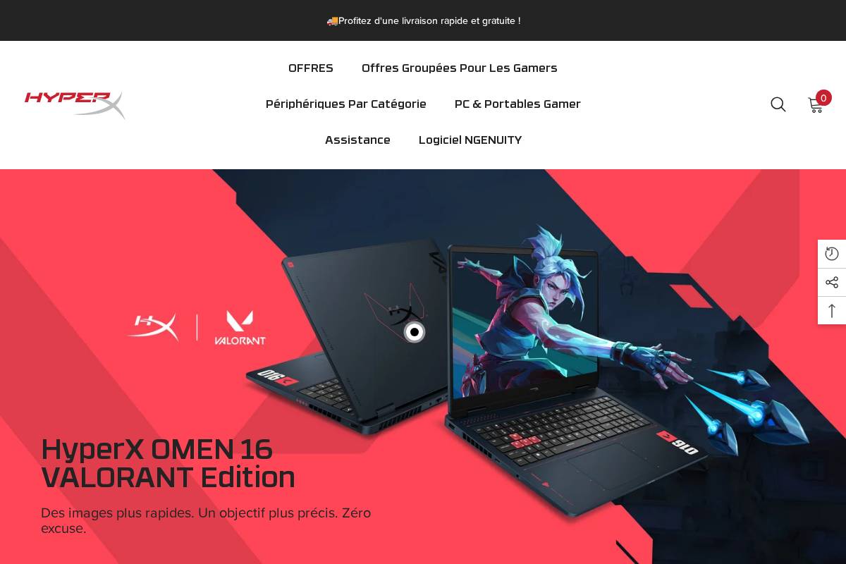 fr.hyperx.com homepage screenshot
