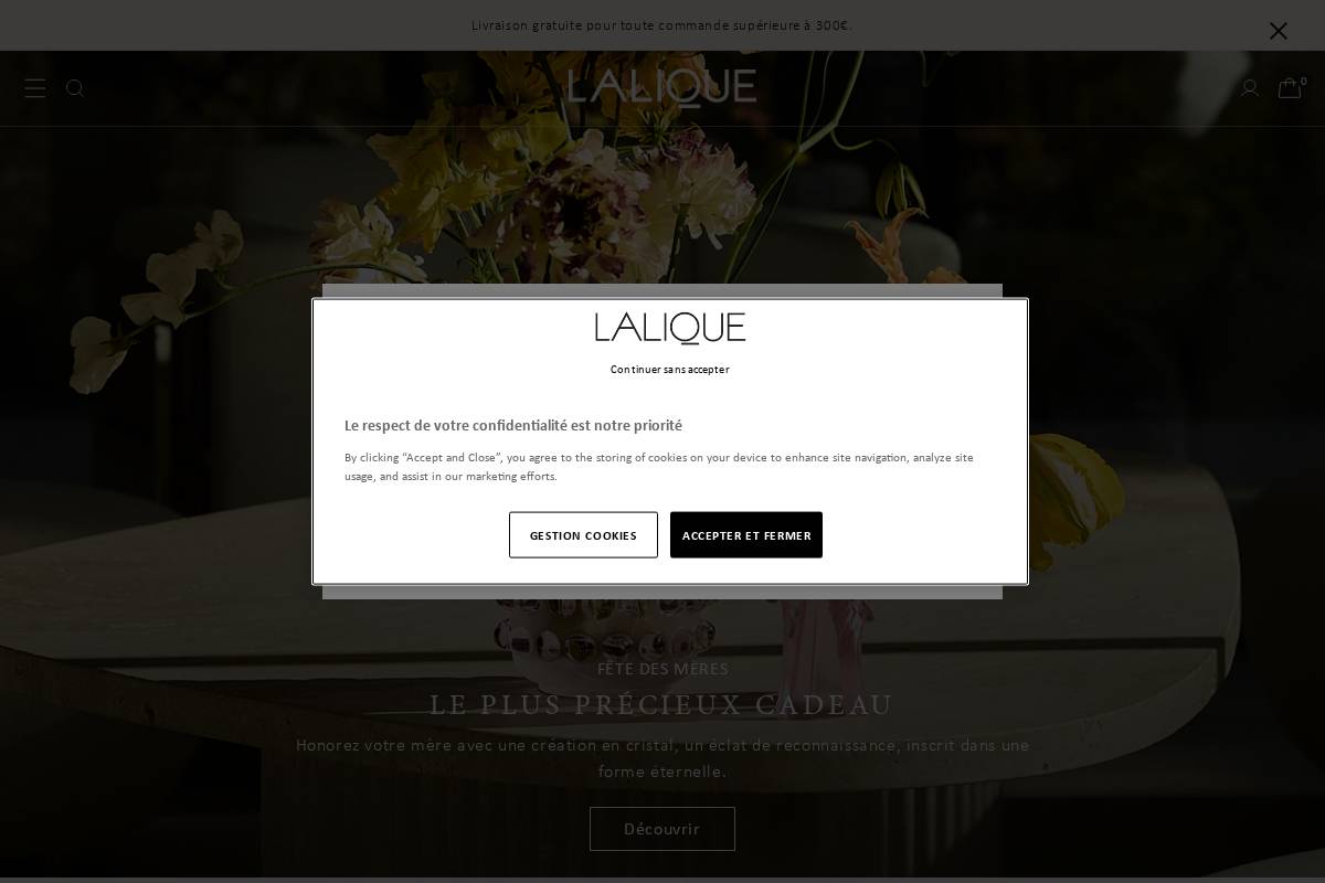 fr.lalique.com homepage screenshot