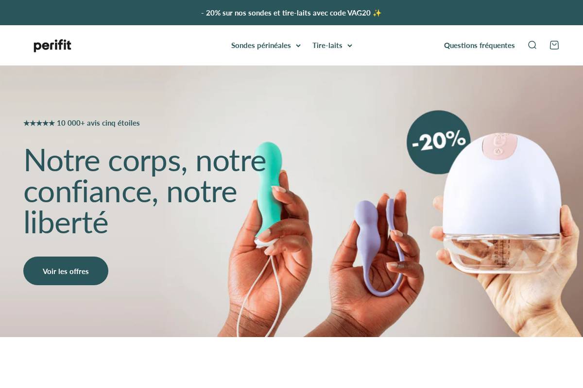 Perifit homepage screenshot