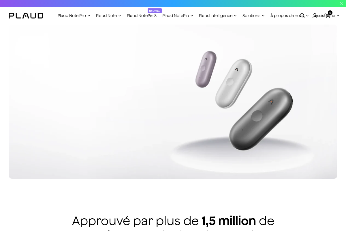 Fr Plaud homepage screenshot