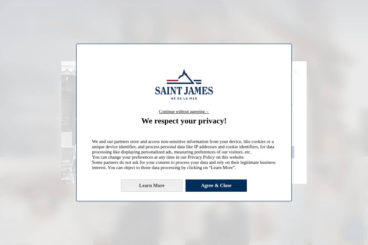 fr.saint-james.com homepage screenshot